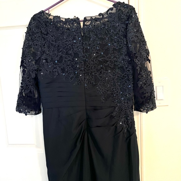 Navy Blue Lace Wedding/holiday/gala Dress - Picture 7 of 12